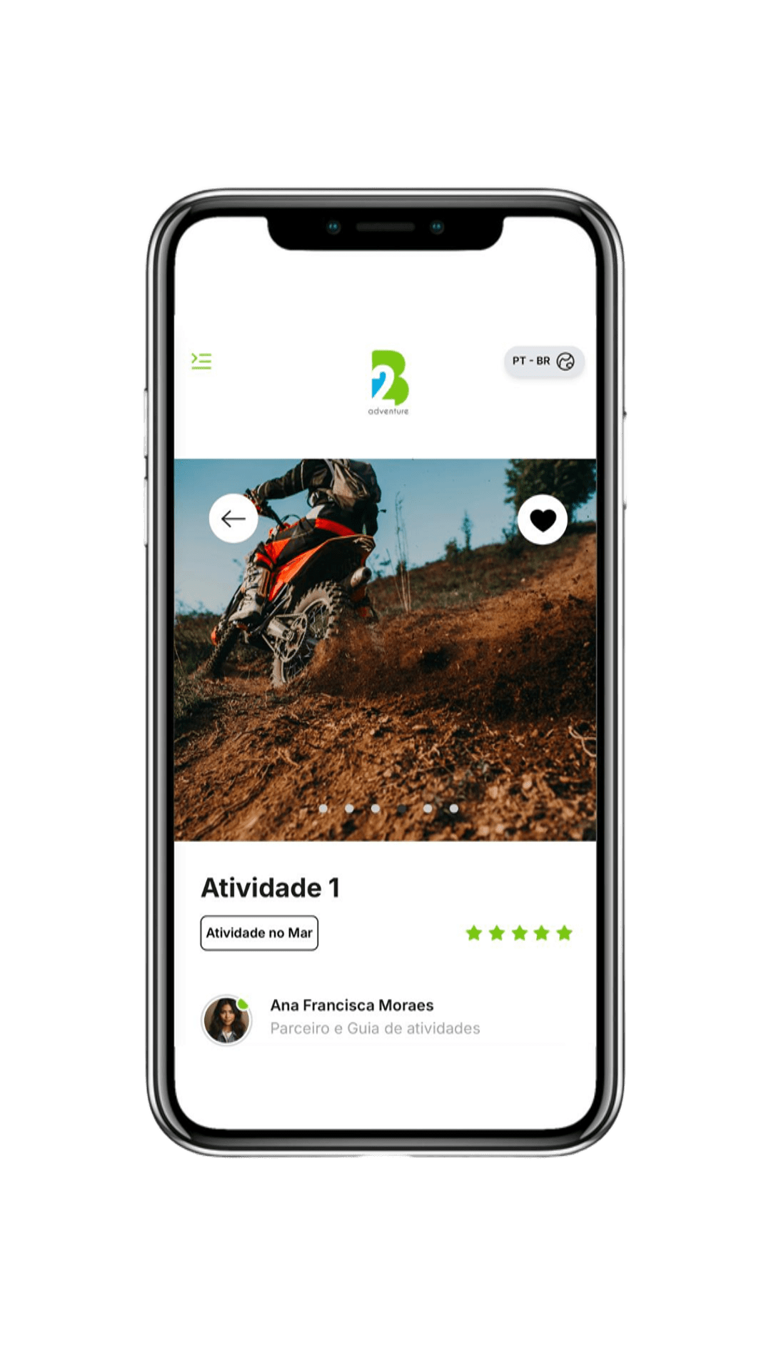Celular com uma imagem de uma atividade